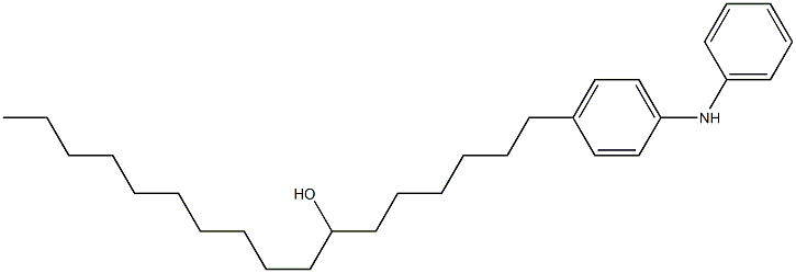 4-(7-Hydroxyheptadecyl)phenylphenylamine Struktur