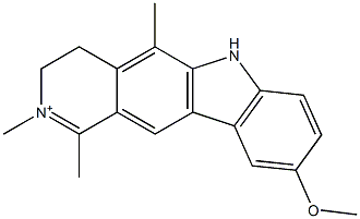 4,6-Dihydro-9-methoxy-1,2,5-trimethyl-3H-pyrido[4,3-b]carbazol-2-ium Struktur