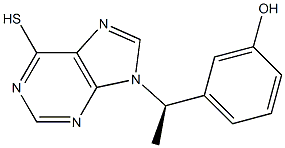 9-[(R)-1-(3-Hydroxyphenyl)ethyl]-9H-purine-6-thiol Struktur