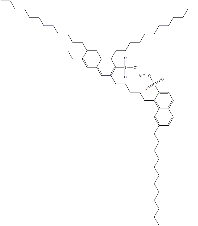 Bis(1,7-didodecyl-2-naphthalenesulfonic acid)barium salt Struktur