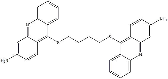 1,4-Bis[(3-amino-9-acridinyl)thio]butane Struktur