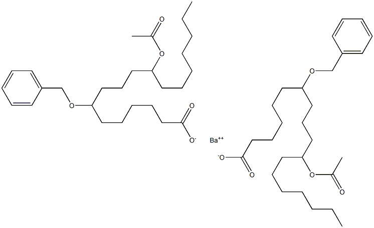 Bis(7-benzyloxy-11-acetyloxystearic acid)barium salt Struktur