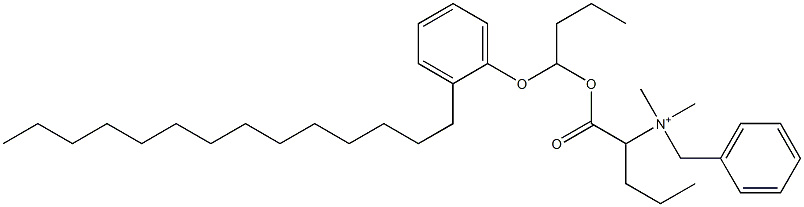 N,N-Dimethyl-N-benzyl-N-[1-[[1-(2-tetradecylphenyloxy)butyl]oxycarbonyl]butyl]aminium Struktur