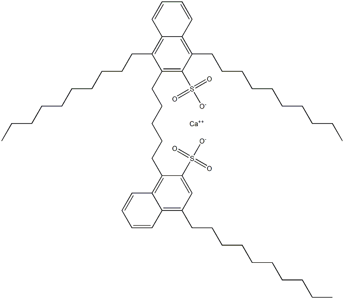 Bis(1,4-didecyl-2-naphthalenesulfonic acid)calcium salt Struktur