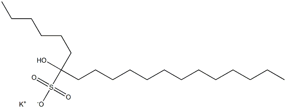 7-Hydroxyicosane-7-sulfonic acid potassium salt Struktur