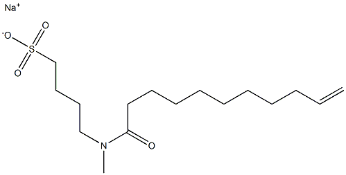 4-[N-(10-Undecenoyl)-N-methylamino]-1-butanesulfonic acid sodium salt Struktur