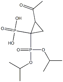 (2-Acetylcyclopropane-1,1-diyl)bis(phosphonic acid diisopropyl) ester Struktur