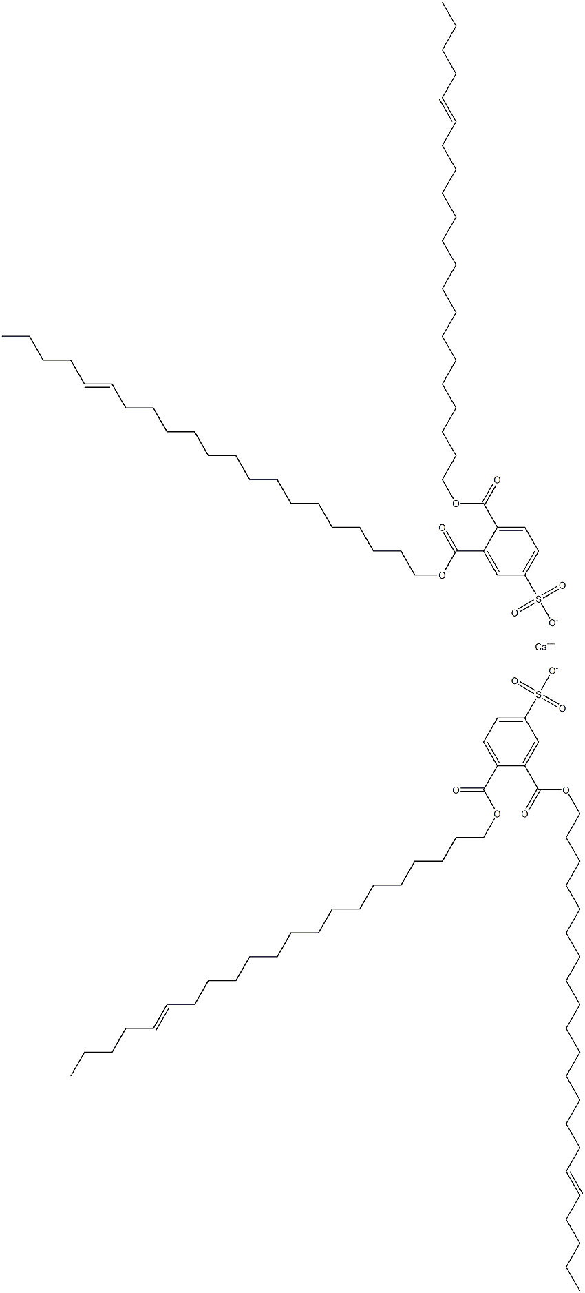 Bis[3,4-di(16-henicosenyloxycarbonyl)benzenesulfonic acid]calcium salt Struktur