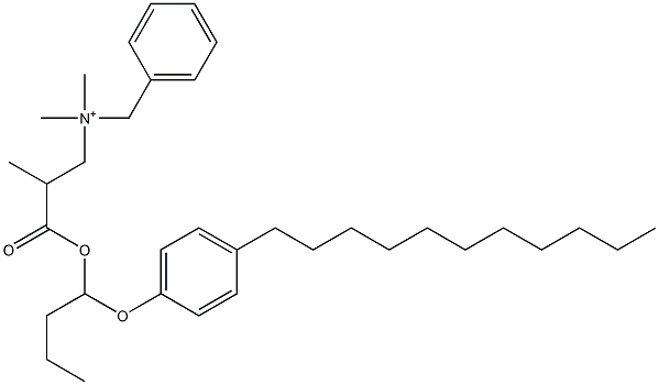 N,N-Dimethyl-N-benzyl-N-[2-[[1-(4-undecylphenyloxy)butyl]oxycarbonyl]propyl]aminium Struktur