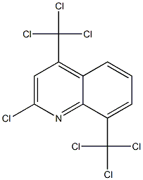 2-Chloro-4,8-bis(trichloromethyl)quinoline Struktur