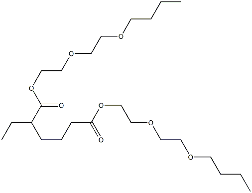 2-Ethyladipic acid bis[2-(2-butoxyethoxy)ethyl] ester Struktur