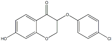 3-(4-Chlorophenoxy)-7-hydroxy-2H-1-benzopyran-4(3H)-one Struktur