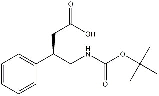 (R)-4-[(tert-Butyloxycarbonyl)amino]-3-phenylbutanoic acid Struktur