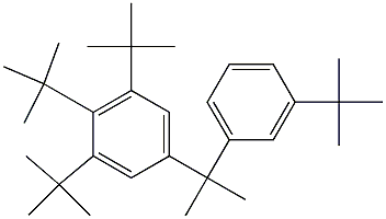 2-(3,4,5-Tri-tert-butylphenyl)-2-(3-tert-butylphenyl)propane Struktur