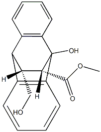 (11R,12R)-9,10-Dihydro-9-hydroxy-12-(hydroxymethyl)-9,10-ethanoanthracene-11-carboxylic acid methyl ester Struktur