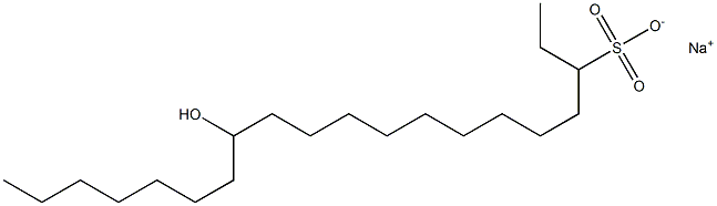 13-Hydroxyicosane-3-sulfonic acid sodium salt Struktur