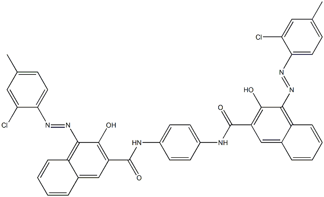 N,N'-(1,4-Phenylene)bis[4-[(2-chloro-4-methylphenyl)azo]-3-hydroxy-2-naphthalenecarboxamide] Struktur