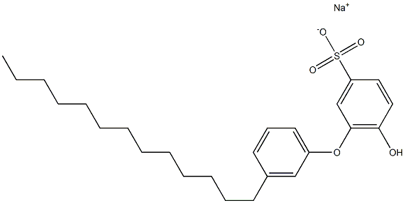 6-Hydroxy-3'-tridecyl[oxybisbenzene]-3-sulfonic acid sodium salt Struktur