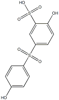 5-(4-Hydroxyphenylsulfonyl)-2-hydroxybenzenesulfonic acid Struktur