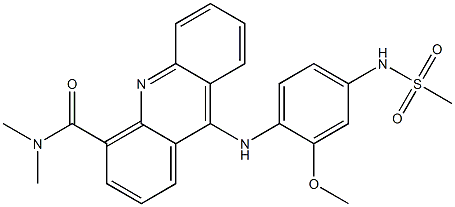 N-[4-[[4-(Dimethylcarbamoyl)-9-acridinyl]amino]-3-methoxyphenyl]methanesulfonamide Struktur