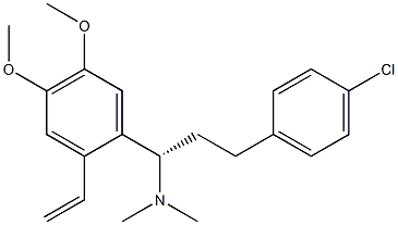 [S,(-)]-3-(p-Chlorophenyl)-1-(4,5-dimethoxy-2-vinylphenyl)-N,N-dimethyl-1-propanamine Struktur