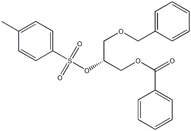 [R,(-)]-3-O-ベンジル-1-O-ベンゾイル-2-O-(p-トリルスルホニル)-D-グリセロール 化學(xué)構(gòu)造式