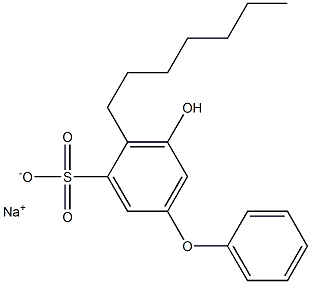 5-Hydroxy-4-heptyl[oxybisbenzene]-3-sulfonic acid sodium salt Struktur