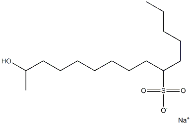 14-Hydroxypentadecane-6-sulfonic acid sodium salt Struktur