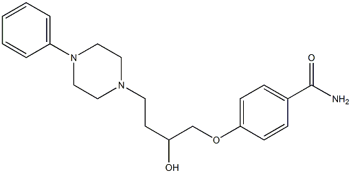 4-[2-Hydroxy-4-[4-[phenyl]-1-piperazinyl]butoxy]benzamide Struktur