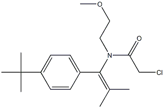 N-[1-(4-tert-Butylphenyl)-2-methyl-1-propenyl]-N-[2-methoxyethyl]-2-chloroacetamide Struktur