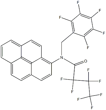 1-[(2,3,4,5,6-Pentafluorobenzyl)(heptafluorobutyryl)amino]pyrene Struktur