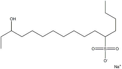 14-Hydroxyhexadecane-5-sulfonic acid sodium salt Struktur