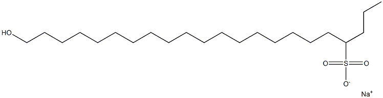 22-Hydroxydocosane-4-sulfonic acid sodium salt Struktur