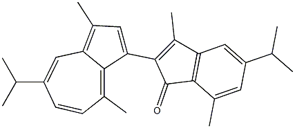 2-(1,4-Dimethyl-7-isopropylazulen-3-yl)-3,7-dimethyl-5-isopropyl-1H-inden-1-one Struktur