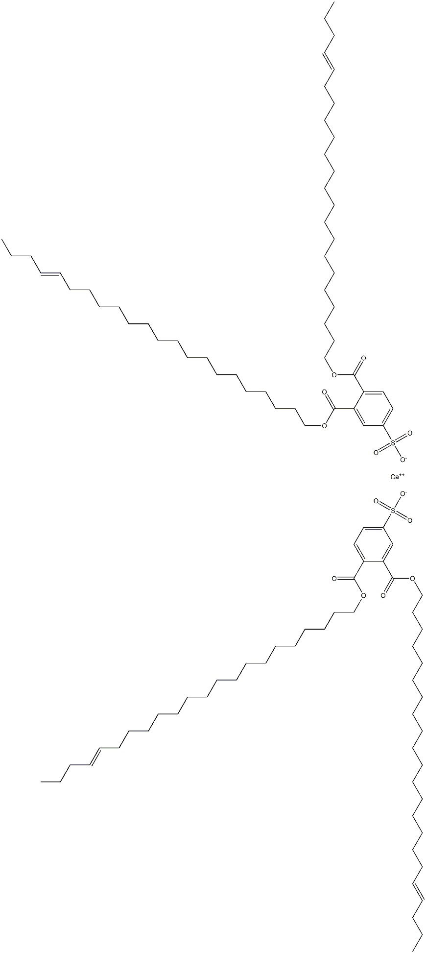 Bis[3,4-di(18-docosenyloxycarbonyl)benzenesulfonic acid]calcium salt Struktur