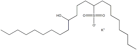 13-Hydroxydocosane-9-sulfonic acid potassium salt Struktur