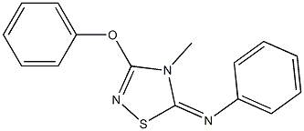 5-(Phenylimino)-4-methyl-3-phenoxy-4,5-dihydro-1,2,4-thiadiazole Struktur