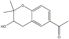 2,3-Dihydro-6-acetyl-2,2-dimethyl-3-hydroxy-4H-1-benzopyran Struktur