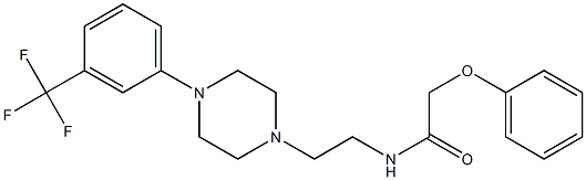 N-[2-[4-[3-(Trifluoromethyl)phenyl]piperazin-1-yl]ethyl]phenoxyacetamide Struktur