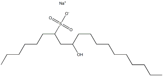 9-Hydroxynonadecane-7-sulfonic acid sodium salt Struktur