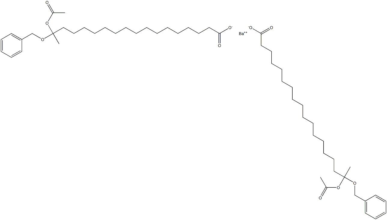 Bis(17-benzyloxy-17-acetyloxystearic acid)barium salt Struktur