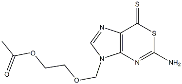 5-Amino-3-[(2-acetoxyethoxy)methyl]imidazo[4,5-d][1,3]thiazine-7(3H)-thione Struktur