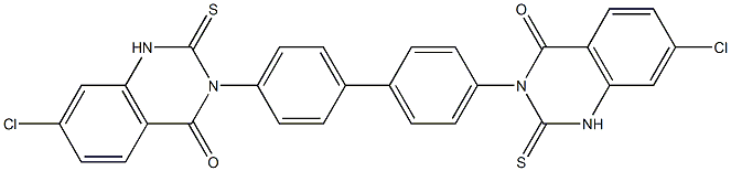 3,3'-(1,1'-Biphenyl-4,4'-diyl)bis[1,2-dihydro-7-chloro-2-thioxoquinazolin-4(3H)-one] Struktur