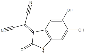 [(2,3-Dihydro-5,6-dihydroxy-2-oxo-1H-indol)-3-ylidene]malononitrile Struktur