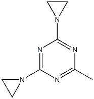 4-Methyl-2,6-bis(1-aziridinyl)-1,3,5-triazine Struktur