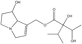 2,3-Dihydroxy-2-isopropylbutanoic acid (5,6,7,7a-tetrahydro-7-hydroxy-3H-pyrrolizin)-1-ylmethyl ester Struktur