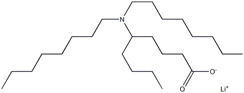 5-(Dioctylamino)nonanoic acid lithium salt Struktur