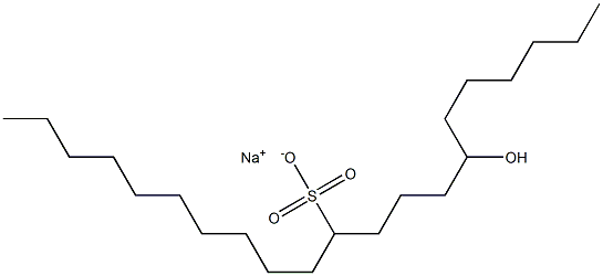 7-Hydroxyhenicosane-11-sulfonic acid sodium salt Struktur