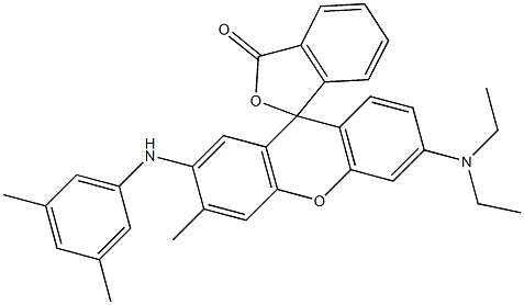 3'-(Diethylamino)-6'-methyl-7'-(3,5-xylidino)spiro[isobenzofuran-1(3H),9'-[9H]xanthen]-3-one Struktur