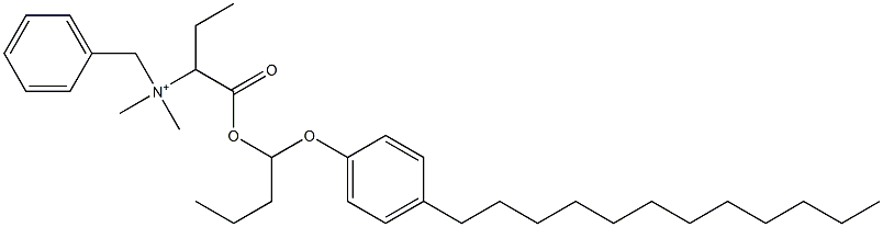 N,N-Dimethyl-N-benzyl-N-[1-[[1-(4-dodecylphenyloxy)butyl]oxycarbonyl]propyl]aminium Struktur